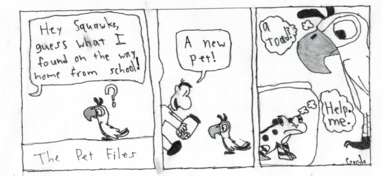 Starring...Squawks...Mr. T the Toad...and Billy